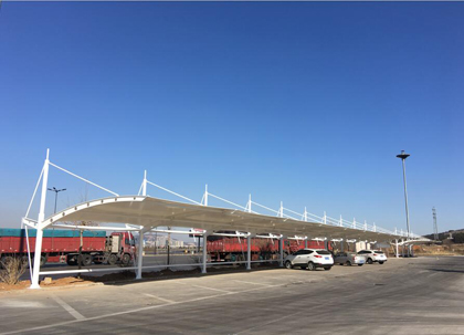 膜結構停車(chē)棚案例