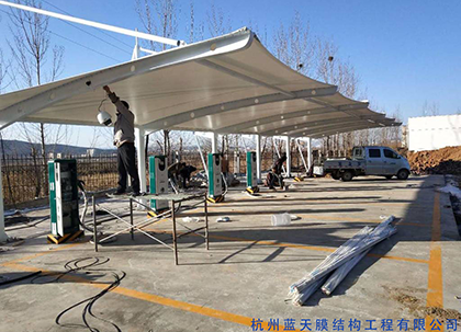 膜結構停車(chē)棚案例展示