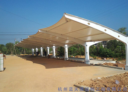膜結構停車(chē)棚案例展示