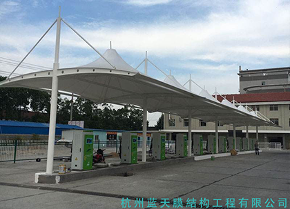 膜結構停車(chē)棚案例展示